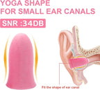 LYSIAN Slim Fit Foam Ear Plugs for Small Ear Canals, 100 Pairs 35dB SNR Noise Reduction Earplugs for Sleeping, Study, Snoring and Quiet Time, Women, Teens, Pink