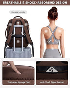 LOVEVOOK Large Travel Backpack for Women, TSA Carry on Backpack for Airplanes, 40L Personal Item Travel Bag for Women fits 17" Laptop,Waterproof Carry on Bag Airplane Approved with 3 Packing Cubes