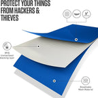 VENTURE 4TH Money Belt for Travel – Slim Hidden Under-Clothes RFID Blocking Anti-Theft Passport Holder & Travel Wallet Pouch for Men & Women to Protect Cash, Cards & Documents (Sleek Blue)