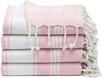 Cotton Turkish Beach Towel with Towels Oversized 36"x72" Pool Absorbent Extra Large Quick Dry Sand Travel Towel (Pink, 4 Pack)