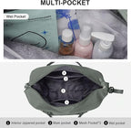 HYC00 Travel Duffel Bag,Carry-on Overnight Weekender Bags for Women,Sports Tote Gym Bag with Wet Pocket