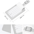 Travelambo Luggage Tags for Suitcases PU Leather Travel Tags Bag Tags Privacy Protection Travel Essentials