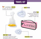 LifeVac Pink Travel Kit - Portable Suction Rescue Device, First Aid Kit for Kids and Adults, Portable Airway Suction Device for Children and Adults