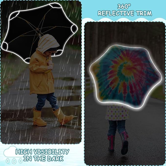 ALAZA Kids Umbrella Stick Umbrellas Cute Umbrella for Boys Girls Toddler UV/Sun Rain Windproof