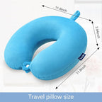 Neck Pillow for Travel Comfortable Travel Pillows U Shape Memory Foam Airplane Pillow Support Neck and Head Portable Neck Pillows Suitable for Airplane, Trains, Self-Driving Cars, Lake Blue Color
