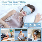 BeHoomi Sleep Mask, Premium Eye Mask for Sleeping, Total Blackout, Superior Soft Comfort, Upgraded 3D Ergonomic Designed Sleeping Mask for Home, Office, Travel, Meditation, Sky Blue