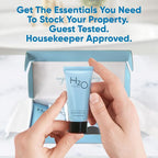 H2O Therapy Amenity Kit | Hotel Bulk Toiletries | 0.85 oz Shampoo, Conditioner, Lotion, Body Wash, Body Bar Soap for Guest Hospitality Vacation Rentals | 15 Sets/Case