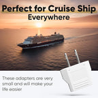 Unidapt US Plug Adapter, European to USA Travel Plug Adapter, Europe to America, Mexico, Japan, Canada Power Outlet Adapters Wall Plugs, Type A 4-Pack White