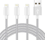 Ximytec Lightning Cable [MFi Certified] 3Pack 10FT iPhone Charger Cord Fast Charging Cable Compatible with iPhone 14 13 12 11 Pro Max 11 XS Max XR X 8 iPad,Silvergray