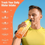 Sahara Sailor Water Bottle, 32/25/17oz Durable and Leakproof Water Bottles Motivational with Time Marker, Tritan, BPA Free, Wide Mouth with Easy Clean Brush for Gym, Travel, School, Office (1 Bottle)