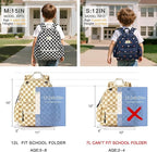 STEAMEDBUN Corduroy Kids Backpack for Girls and Boys 5-8: Girls Backpack for Elementary Kindergarten - 15 inch Cute Backpacks for Kids - Checkered