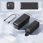 Portable Power Bank with 100W AC Outlet, PD 65W USB-C Fast Charging, USB-A Port, LED Light Indicator