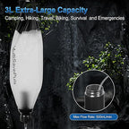 Gravity Water Filter Straw 3L, Camping Water Filtration System with Purifier, Water Purifier Survival for Travel,Camping,Hiking and Emergency Survival Kit (Gravity Water Filter /1)