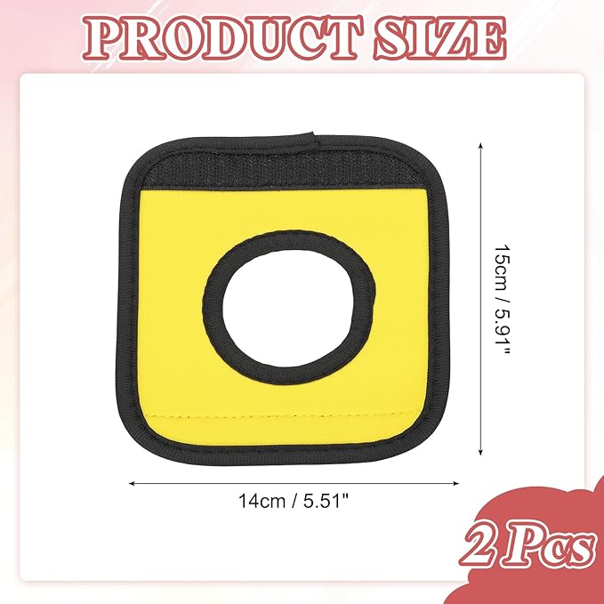 PATIKIL Luggage Handle Wrap for Suitcase, 2 Pcs Bright Color Neoprene Comfort Soft Handle Covers Luggage Identifiers for Bag Suitcase Tags Wraps Travel Accessories, Yellow
