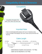 commountain 3.5mm Listen Only Earpiece Compatible with Speaker Mic, Acoustic Tube Receive Only Headset with 3 Earmolds, for Police Security and Law Enforcement Use