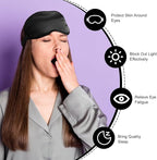 20 Pieces Silk Sleep Mask Eye Mask with Adjustable Strap Sleeping Cover Eye Cover Blindfold for Women Men Sleeping Travel(Black)