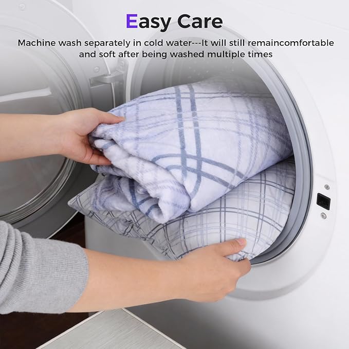 3 in 1 Travel Pillow Blanket Set with Removable Flannel Blanket Throw,Hand Warmer Pockets,Pillow (Color5, 50in*60in)