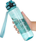 OLDLEY Water Bottle, 32oz Motivational Sports Water Bottle with Time Marker - Times to Drink - Tritan, BPA Free, Wide Mouth Leakproof, Anniversary Birthday Gifts for Men Women,Surfer (1 Bottle)