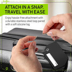 Untethered Ultimate Travel Set: 4 Premium Luggage Straps and 4 Silicone Tags - Secure & Identify Your Bags with Ease (Black + Tags)