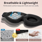 NEWVANGA Sleep Mask for Back and Side Sleeper, Block Out Light, Luxury Sleeping Eye Mask of 3D Night Blindfold, Zero Pressure Breathable Travel Eye Cover Grey