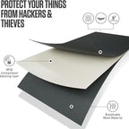 VENTURE 4TH Money Belt for Travel – Slim Hidden Under-Clothes RFID Blocking Anti-Theft Passport Holder & Travel Wallet Pouch for Men & Women to Protect Cash, Cards & Documents (Sleek Gray)
