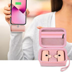 casmilee Portable Charger Power Bank Case for 2PCS Swyop/for Feob/for Charmast/for JEJILL/for LanLuk/for VEGER/for iWALK/for Taegila/for Kuulaa and More Small Charging Battery Pack - Bag Only (Pink)