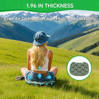 Inflatable Seat Cushion, Lightweight Portable Air Cushion with Pump, Airplane Seat Pad for Flights Pressure Relief, Waterproof Chair Pad, Stadium Cushions for Travel, Camping, Hiking(Green)