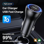 Penemay Car Charger USB Car Phone Charger, Dual Ports Car Adapter for iPhone 17 16 15 Pro Max/14/13/iPad,Samsung S26/S25 Android Cell Phone,