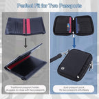 WALNEW Passport Holder for Travel - RFID Blocking Travel Wallet Essentials Organizer with Card Slots & Zipper Pocket (Women/Men)