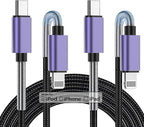 2Pack 10ft iPhone Fast Charger Cable, [Apple MFi Certified] Long USB C to Lightning Cable 10 Foot, High Fast 10 Feet Apple Charging Cord for Apple iPhone 14/14 Pro Max/13 Mini/12/11/XS/XR/8/7Plus,iPad