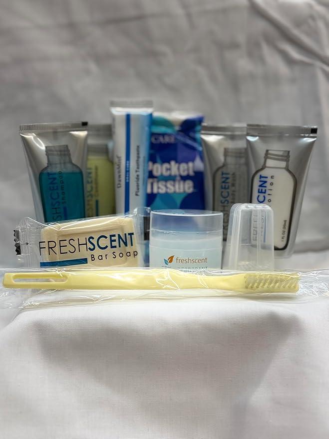 Bulk Travel Hygiene Kits – 30 Count Case | Prepacked Toiletry Essentials with Shampoo, Conditioner, Body Wash, Lotion, Toothbrush, Deodorant & More