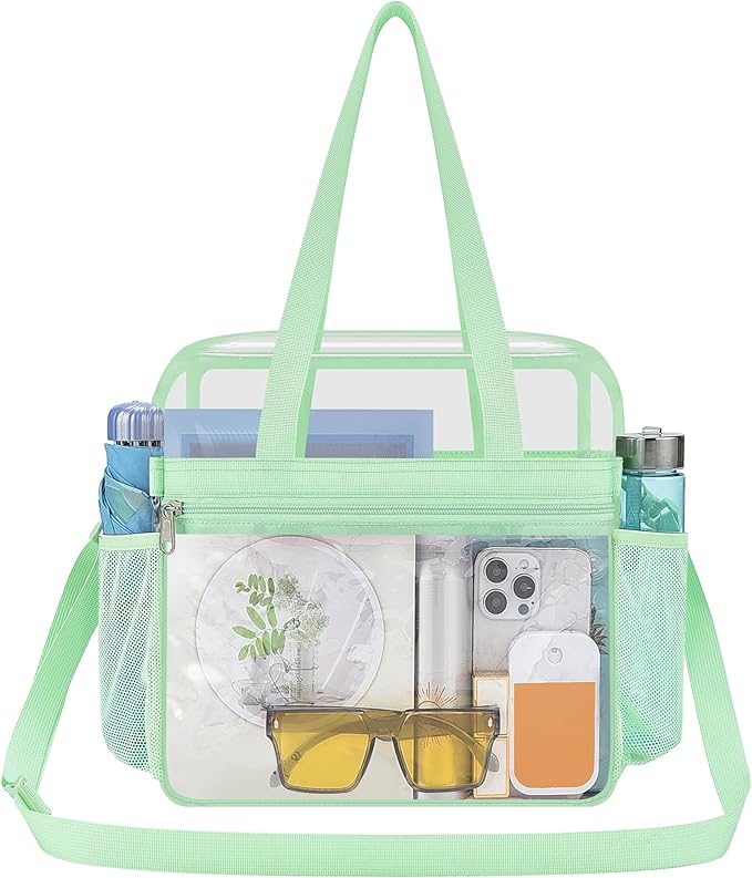 USPECLARE Clear Bag for Stadium Events,Transparent Bag for Work Sports Games Concerts Travel Gym