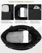 Gonex Yoga Mat Bag, Yoga Gym Bag Tote Bag with Multi Pockets For Women Men, Canvas Yoga Mat Carrier Take in Out Mat Easily For Pilates Travel Workout Office