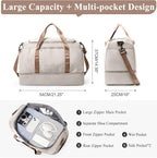 Extra Large Travel Duffle Bag,Carry on Overnight Weekend Bag with Shoes Compartment,Weekender Bags for Women for Travel Business Trips Sport Hospital