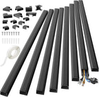 Yecaye 125in Cord Hider, Large Cord Covers for Wires on Wall, Cable Management Kit for Mount TVs, Wire Hider Cable Concealer for Home Office, W1.18in H0.6in, Black