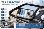 18 Pack TSA Approved Travel Bottles for Toiletries – Leak Proof Silicone Refillable Containers Set with Toiletry Bag, Squeeze Bottles, Spray Bottles & Cream Jars for Shampoo, Conditioner & Lotion