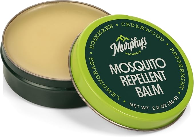 Murphy's Naturals Mosquito Repellent Balm for Outdoor Patio, Hiking, Camping, Plant-Based with Cedarwood, Lemongrass & Rosemary, 2 oz
