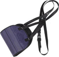 Airplane Foot Hammock Adjustable Travel Footrest Portable Leg Sling for Airplane and Office Under Desk Use Dark Blue Mesh Fabric for Long Flights and Car Trips