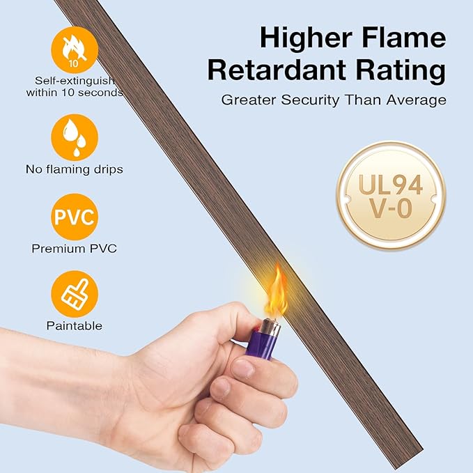 Delamu 157in Cord Covers for Wires on Wall, One-Cord Cord Hider, TV Cord Hider for Wall Mounted TV, Wire Hider Wire Covers for Cords on Wall, Cable Raceway for Home & Office, W0.55 H0.4in, Cherrywood