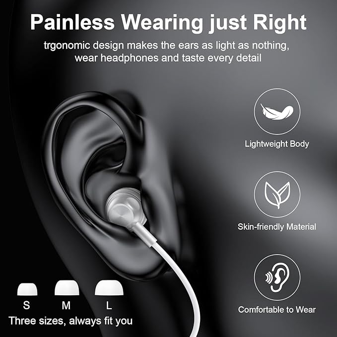 USB C Google Headphones Wired Earbuds for Google Pixel 10a,10 Pro XL/Fold,10Pro,10,9a,9 Pro XL,9,8a,8Pro,8,7a,7Pro,7,6a,6Pro,6,5a,5,4a,4XL,3a,3XL,3,2, in Ear Type C Pixel 10 Wired Ear Buds Earphones