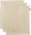 Simple Ecology Reusable Produce Shopping and Storage Bags, Drawstring, Washable Organic Cotton Mesh, X Large 3 pack