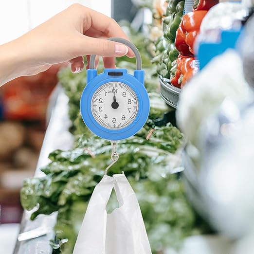 Abaodam Mini Digital Luggage Scale with Hook Portable Handheld Electronic Weighing Scale High Precision for Travel and Home Use Blue