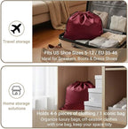 Q&J Fabric Co. 4 Pack Satin Dust Bag 15.7x19.7 inch + 19.7x23.6 inch Burgundy 100% Polyester Silk Bag Purse Dust Bag Shoe Bags for Closet Purse Protector Bag Dust Covers for Purses