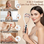 Face Massager Tool with Red Light, Face Sculpting Tool & Facial Roller for Women, Rechargeable Jawline Shaper and Neck Massager, Face Slimmer Beauty Device for Face Neck Portable Skin Care Tool