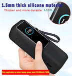 1 Pack Thick 1.5mm Silicone Case for Anker Zolo Power Bank (25000mAh 165W) - Protective Cover for Anker Laptop Portable Charger 165w, Full - wrap Protection with Precise Port Cutouts (Black)