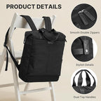 G4Free Protective 16" Laptop Backpack, Large Work Bag for Men Women, Slim Casual Backpacks for Travel, College, Business, Black
