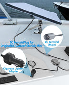 EAGWELL Starlink Mini Car Adapter with Step Up Converter, 12V Power Cable with Cigarette Lighter Plug, 10-24V to 30V 3.5A Conversion Kit for Truck RV Boat