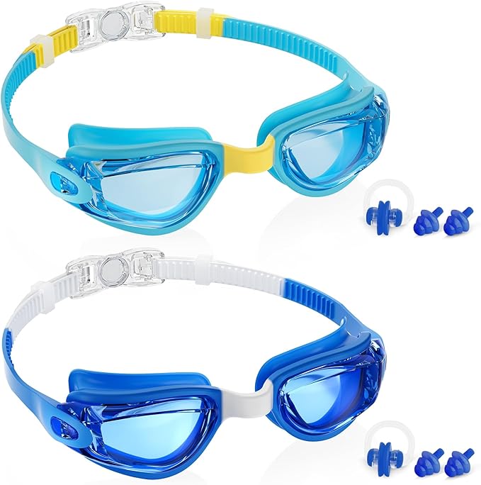 Aegend Swim Goggles for Kids Youth 3-14 Anti-Fog Anti-UV Comfort Fit Goggles for Swimming