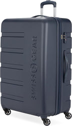 SwissGear 7366 Signature Hardside Expandable Luggage with Spinner Wheels, TSA Lock, Navy, Checked-Large 27-Inch