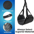 Foot Hammock for Plane or Travel Pillow - Airplane Foot Hammock and Plane Foot Rest - Ultimate Travel Accessories with Sleep Mask and Ear Plugs (Couples/Long Haul Kit (2 Hammocks + Mask + Plugs))